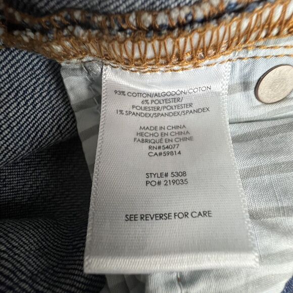 Cabi Womens Dark Wash Low Rise Patch Work Slim Boyfriend Jeans 4 - Picture 8 of 8